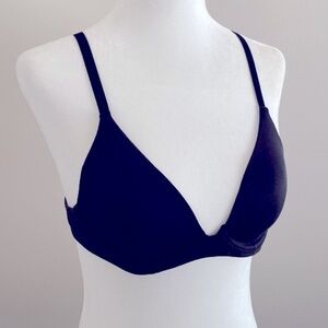 Black cotton T-shirt bra